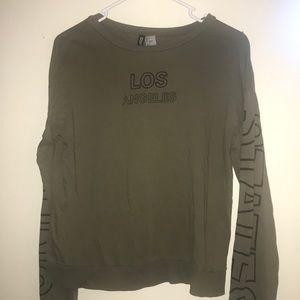 Green sweater H&M “los Angeles”